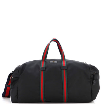 Gucci Animalier Web Duffle Bag Techno Canvas Large