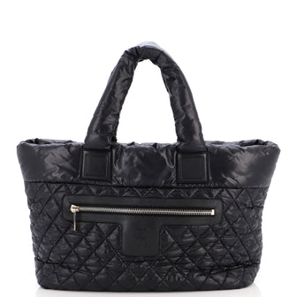 Chanel Coco Cocoon Zipped Tote Quilted Nylon Large