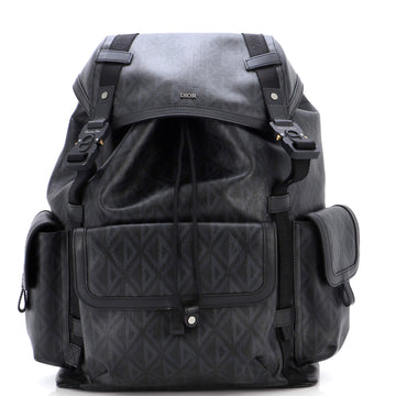 Christian Dior Hit the Road Backpack CD Diamond Coated Canvas