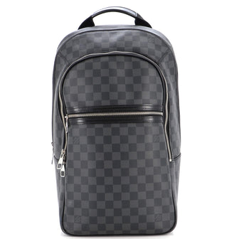 Louis Vuitton Michael Backpack In Black/ Gray Damier Graphite