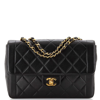 Chanel Vintage CC Chain Flap Bag Quilted Lambskin Medium