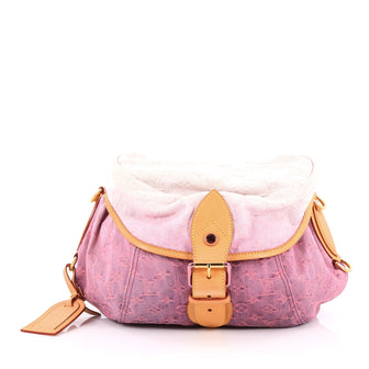 Louis Vuitton Sunshine Handbag Denim Pink