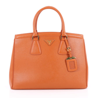 Prada Parabole Handbag Saffiano Leather Medium Orange 2228403