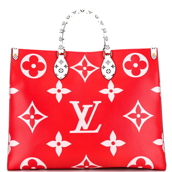 Louis Vuitton, Bags, Louis Vuitton Onthego Tote Limited Edition Red  Multicolor Monogram Giant Tote