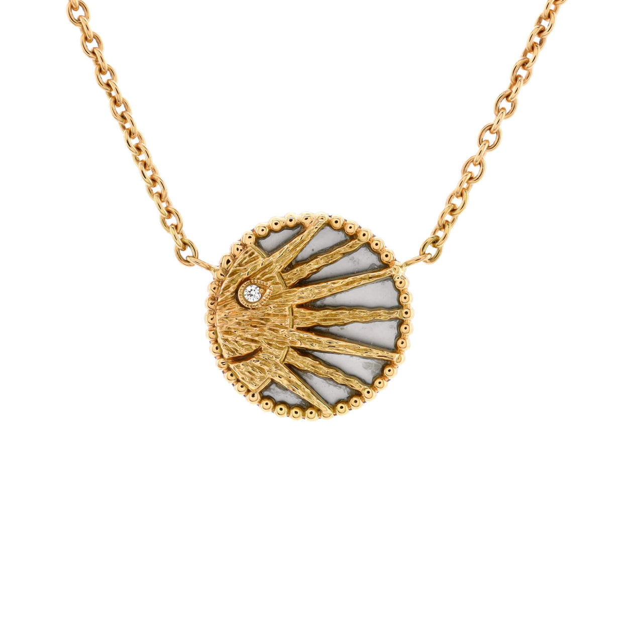 Christian Dior Rose Celeste Necklace 18K Yellow Gold and 18K White Gold ...