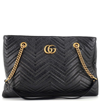 Gucci GG Marmont Zip Tote Matelasse Leather Medium