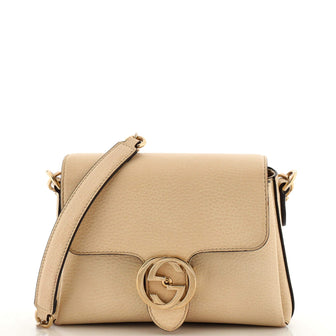 Gucci Interlocking Chain Crossbody Bag (Outlet) Leather Small Neutral  2257841