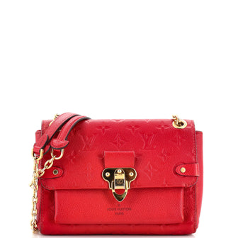 Louis Vuitton Vavin Handbag Monogram Empreinte Leather Bb Red