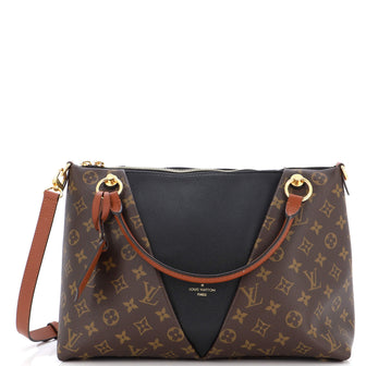 Louis Vuitton V Tote Monogram Canvas and Leather MM
