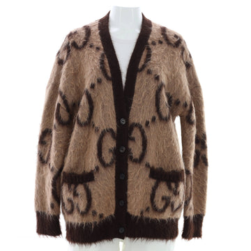 Gucci Reversible V-Neck Cardigan GG Mohair Blend