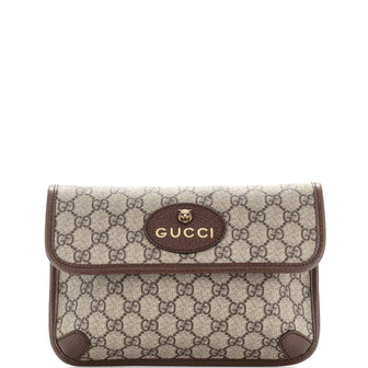 Gucci Neo Vintage Flap Belt Bag GG Coated Canvas