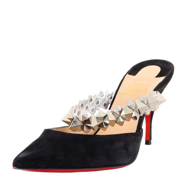 Christian Louboutin Women's Planet Choc Mules Suede 80