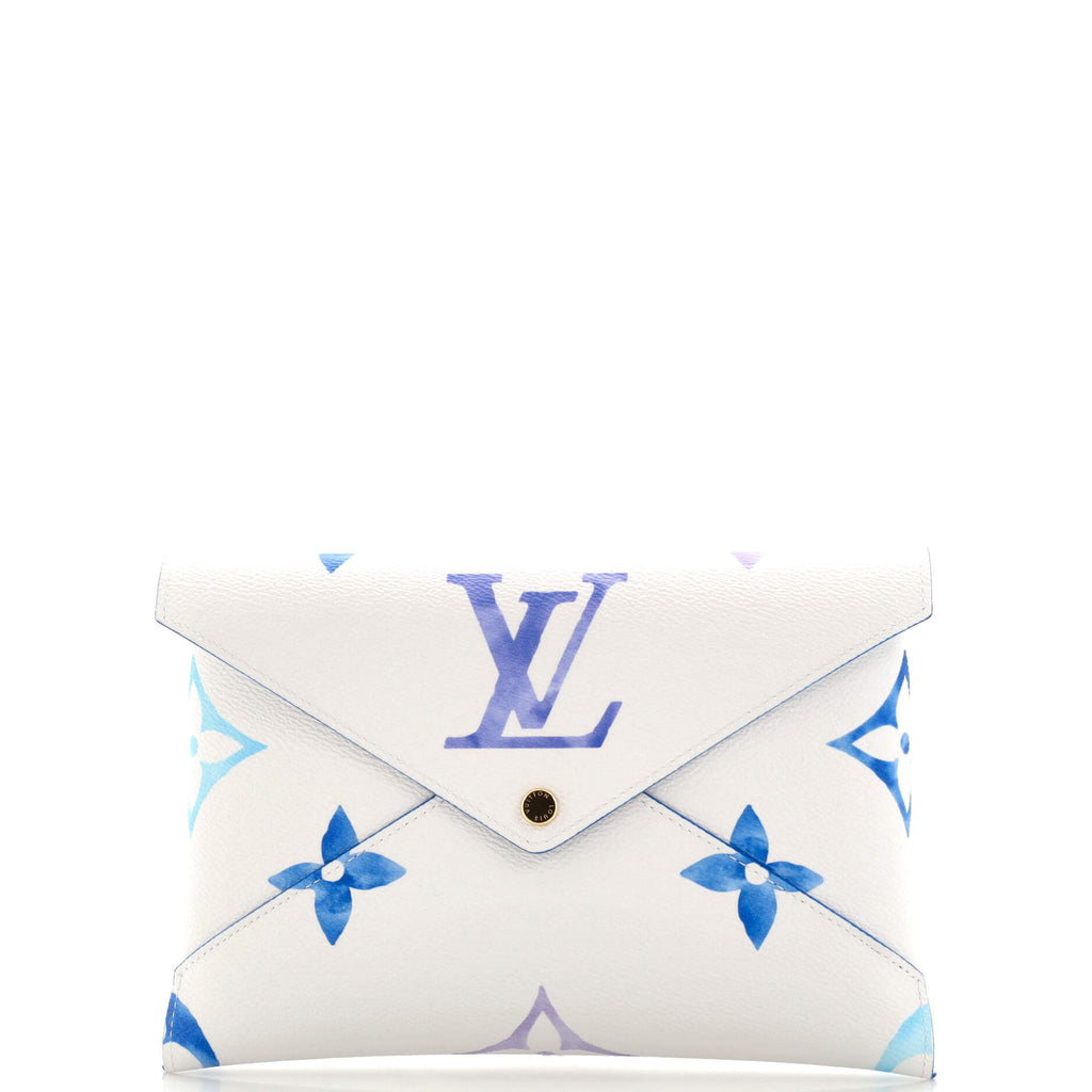 Louis Vuitton Blue Monogram By the Pool Kirigami MM Pouch Medium Envelope  21lvs422