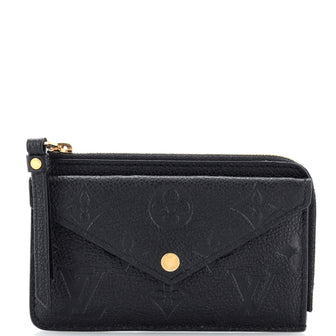 Louis Vuitton Black Monogram Empreinte Leather Recto Verso Card Holder Louis  Vuitton