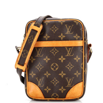 Louis+Vuitton+Danube+Shoulder+Bag+Brown+Leather for sale online