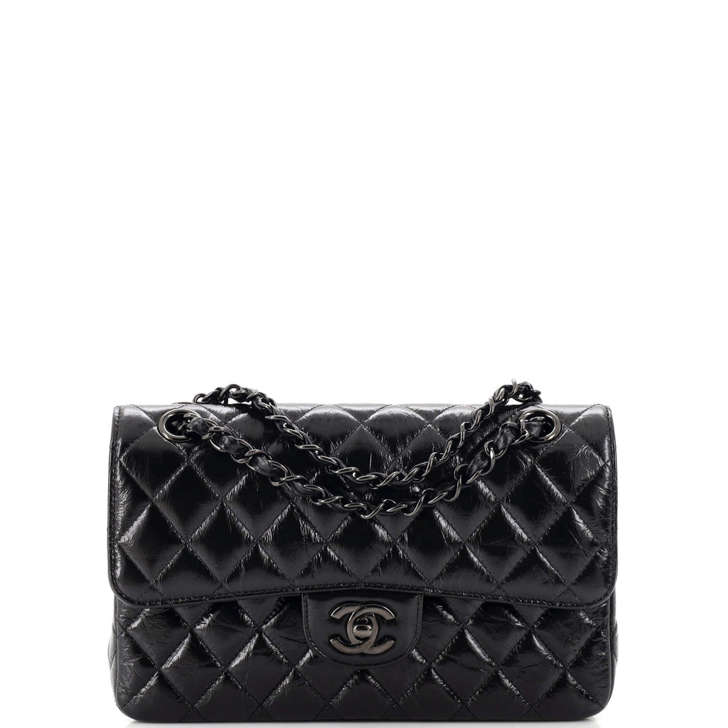 CHANEL Shiny Calfskin Quilted Chanel 22 So Black 1087861