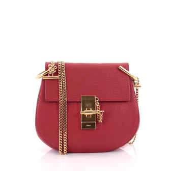 Chloe Drew Crossbody Bag Leather Mini Red 2231501