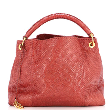Louis Vuitton Artsy Handbag Monogram Embossed Python MM