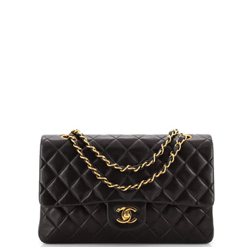 Chanel Vintage Classic Double Flap Bag Quilted Lambskin Medium