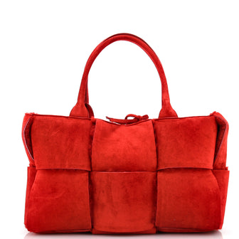 Bottega Veneta Arco Tote Suede and Shearling Small