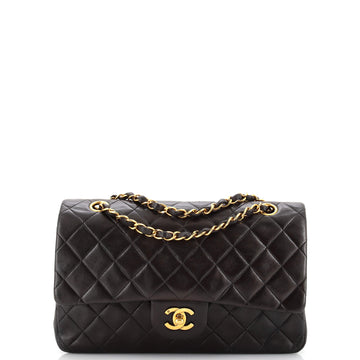 Chanel Vintage Classic Double Flap Bag Quilted Lambskin Medium