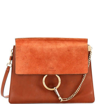 Chloe Faye Shoulder Bag Leather and Suede Medium