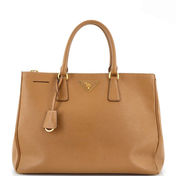 Prada Double Zip Lux Tote Saffiano Leather Medium