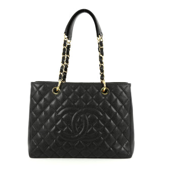 Chanel Grand Shopping Tote Quilted Caviar Black 2233001