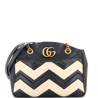Gucci GG Marmont Chain Tote Matelasse Leather Medium