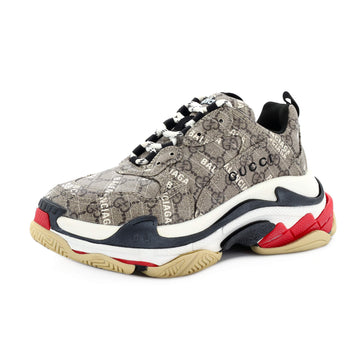 Balenciaga x Gucci The Hacker Project Women's Triple S Sneakers GG Coated Canvas