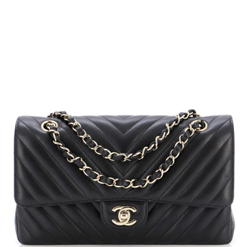 Chanel Classic Double Flap Bag Chevron Lambskin Medium