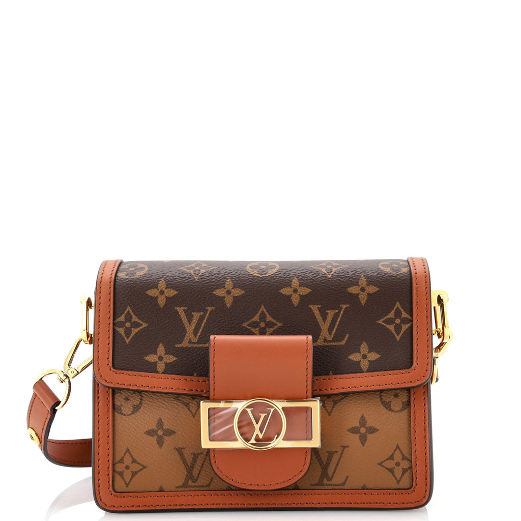 Louis Vuitton Dauphine Shoulder Bag Reverse Monogram Canvas Mini Brown  2233421