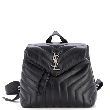 Saint Laurent LouLou Backpack Matelasse Chevron Leather Small