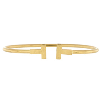 Tiffany & Co. T Wire Bracelet 18K Yellow Gold Narrow