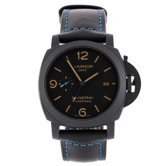 Panerai Luminor GMT Automatic Watch Ceramic and Leather 44