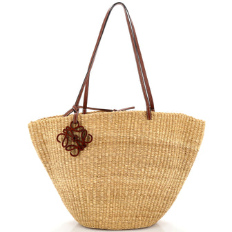 Loewe Shell Basket Bag Woven Raffia Medium