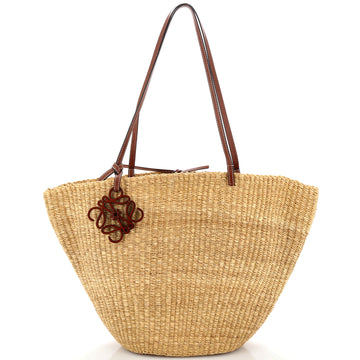 Loewe Shell Basket Bag Woven Raffia Medium