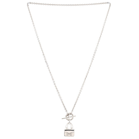 Hermes Amulettes Constance Pendant NM Necklace Sterling Silver Silver ...