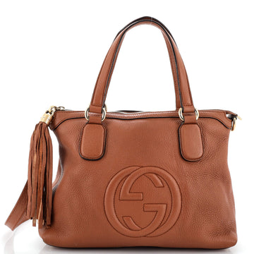 Gucci Soho Convertible Soft Top Handle Bag Leather