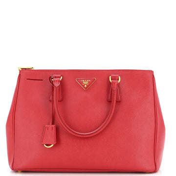 Prada Double Zip Lux Tote Saffiano Leather Medium
