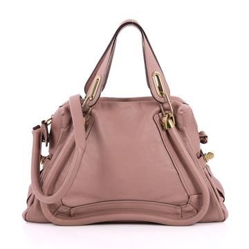 Chloe Paraty Top Handle Bag Leather Medium Pink 2234701
