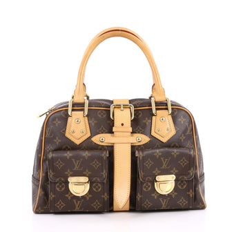 Louis Vuitton Manhattan Handbag Monogram Canvas GM Brown