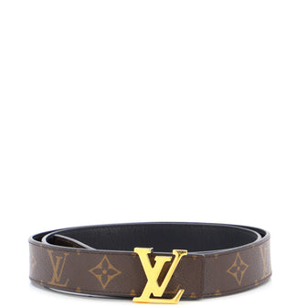 Louis Vuitton LV Initiales Reversible Belt Monogram Canvas and Leather Medium