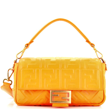 Fendi Baguette NM Bag Zucca Embossed Leather Medium