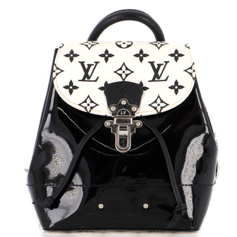 Louis Vuitton Hot Springs Backpack Vernis with Monogram Canvas Black 2235333