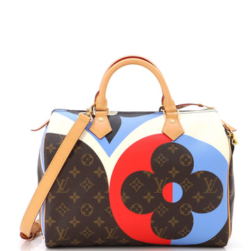 Louis Vuitton Speedy Bandouliere Bag Limited Edition Game On Monogram Canvas 30