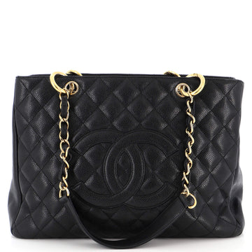 Chanel Grand Shopping Tote Quilted Caviar