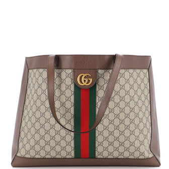 Gucci Ophidia Soft Open Tote GG Coated Canvas East West