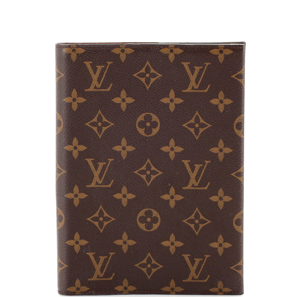 Louis Vuitton Agenda Cover Couverture Carnet Monogram GM Brown in Canvas -  US