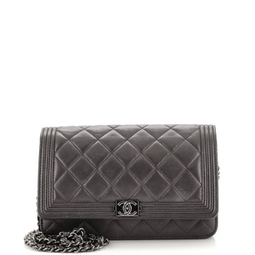 Chanel Boy Wallet on Chain Quilted Goatskin